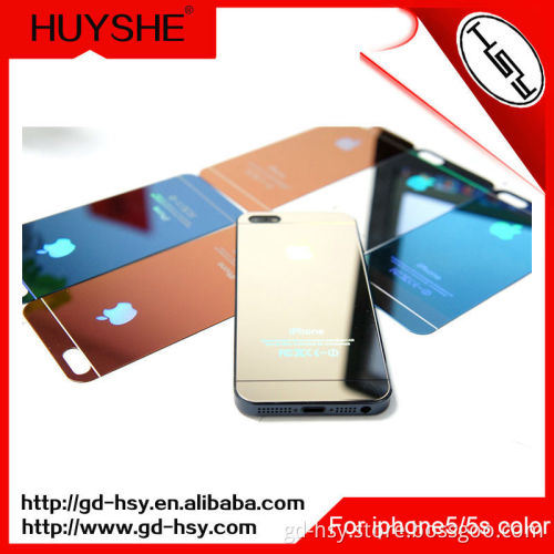 HUYSHE Mobile Phone Use clear gold tempered glass screen protector for iphone 5 se